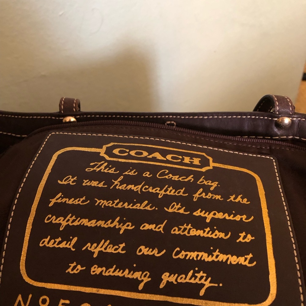 Coach Brown Signature Tote Bag - Picture 4 of 6